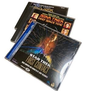Vintage 90s Lot of 3 Star Trek Soundtrack CDs (ST:DS9, ST:VOY, ST: FC) w/Cases